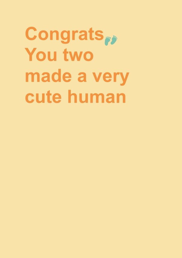 Congratulations: New parents, new baby card created by Naomi Johnson