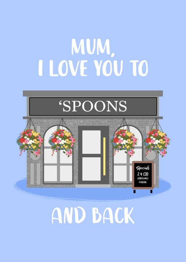 Funny Spoons and Back Mother's Day Card created by The Cake Thief