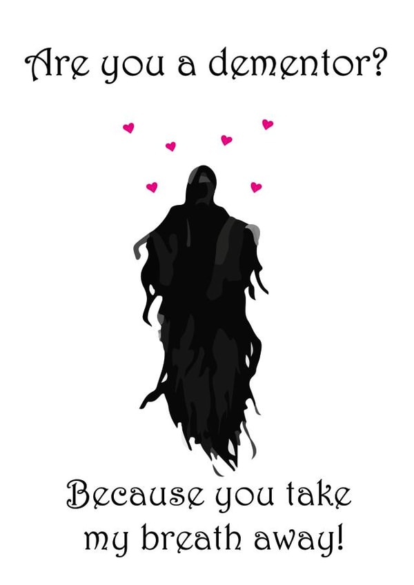 Harry Potter Dementor valentines card created by Thoughtful Gifts