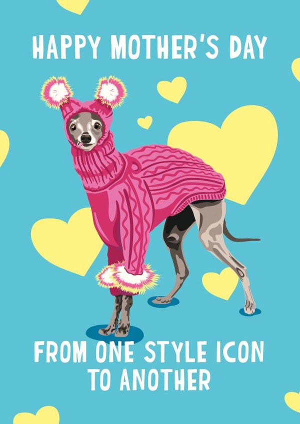 Funny Mothers Day Card - Mum - Tike the Iggy - From One Style Icon To Another created by Mythokell