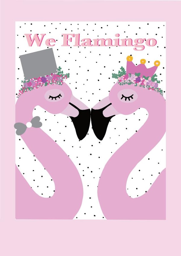 We flamingo anniversary card created by Penny Belle