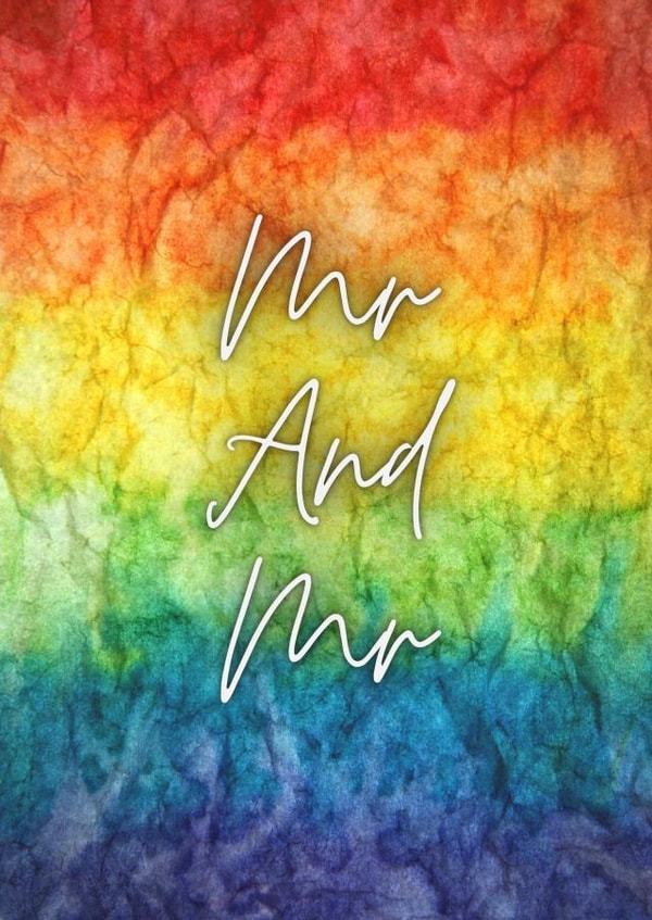 Mr and Mr Gay Wedding Card created by Laura Charlotte