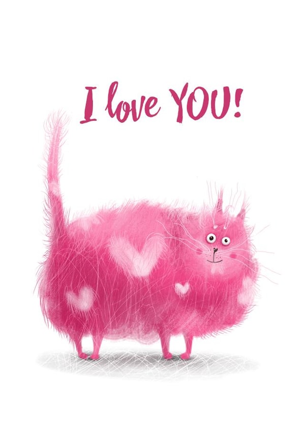 Cat love you created by Maria Bazykina
