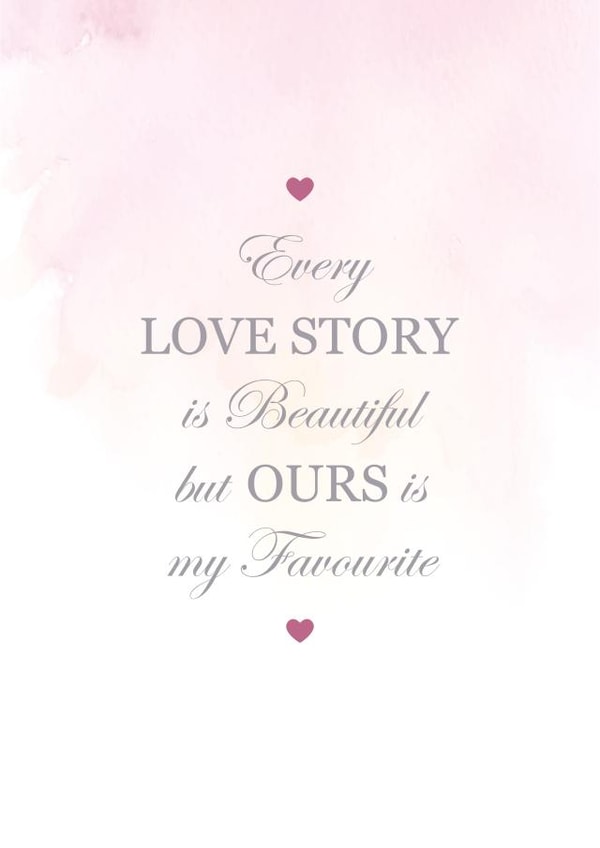 Every Love Story is Beautiful Valentine Card created by Nutmeg Studio