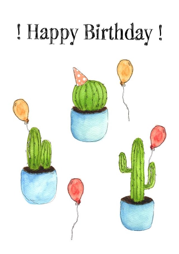 Cacti Party Birthday created by Arty Bee Designs