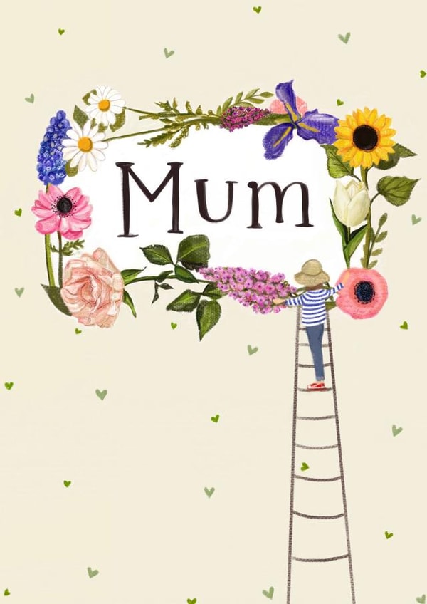 Pretty Mothers Day Card - Gardening - Flowers created by Love Lucy Illustration