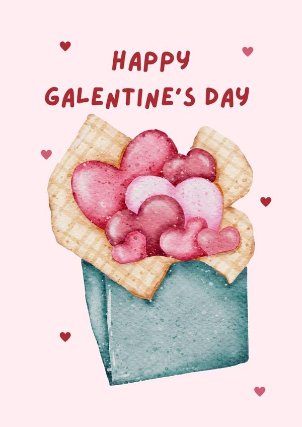Happy Galentine's Day created by Custom Card Co Shop