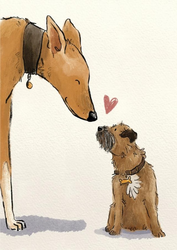 Dog Love created by Becca Hall illustration