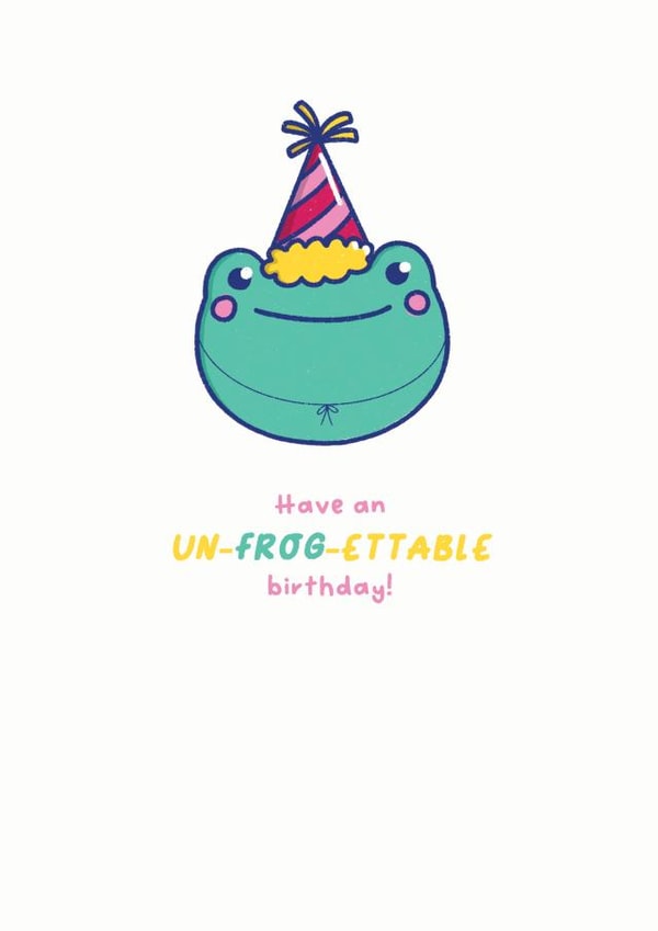 Cute Frog Birthday Card created by Bronte Laura Illustration