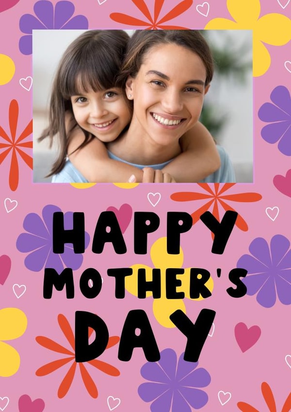 Floral pc Mothers Day Personalised Photo Card 22008 created by Jonny  Vinyl