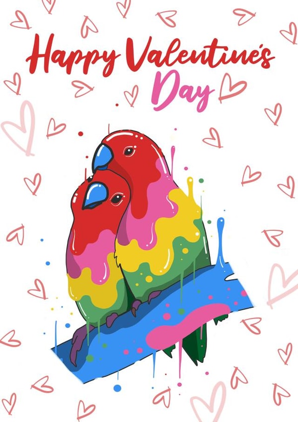 Colourful Love Birds created by Ms Wearer