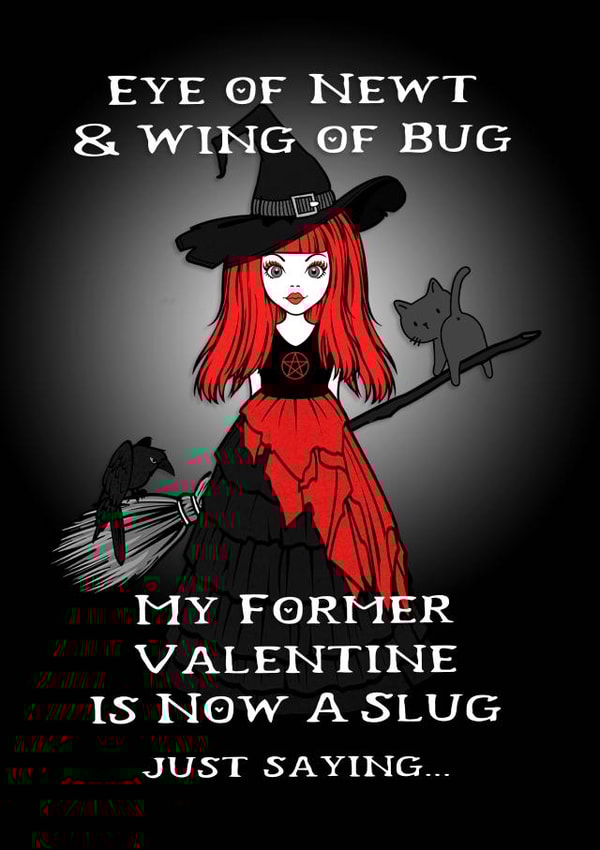 Cheeky Witch® Valentine's Day Card with a Witchy Warning created by Cheeky Witch®