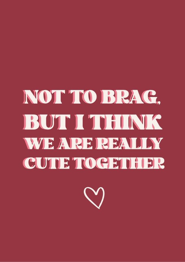 Not to brag valetines card created by EL ILLUSTRATES