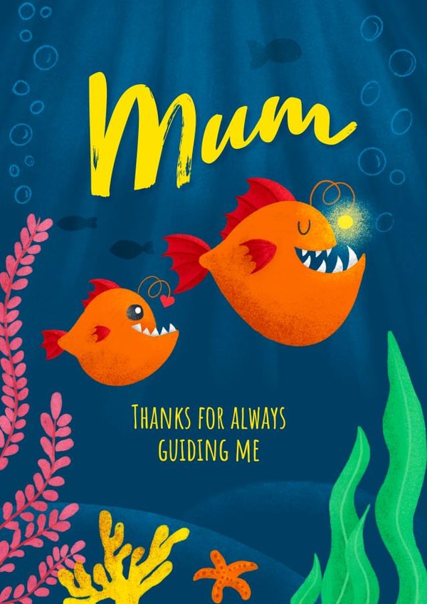 Mother's Day Anglerfish Card created by AJ Creations