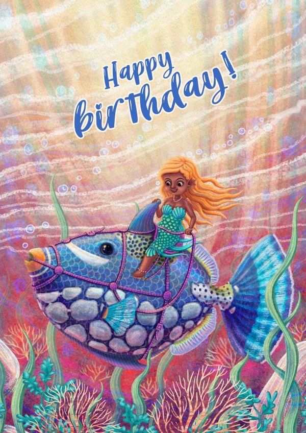 Mermaid Happy Birthday created by Atmosferna