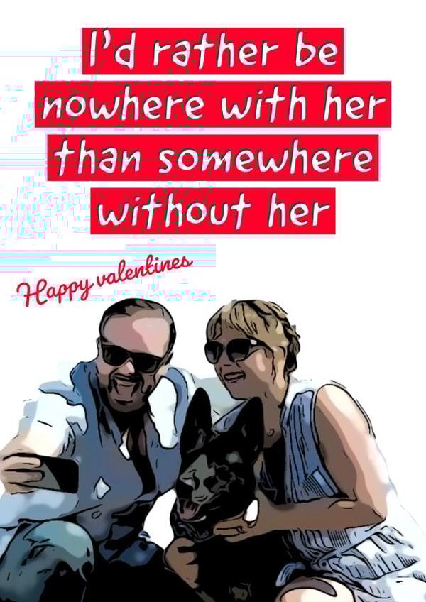 Rather be nowhere with her created by Party Prop Shop