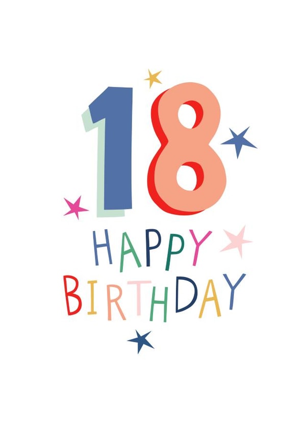 18th Birthday star card created by Pablo and Pickle Studio