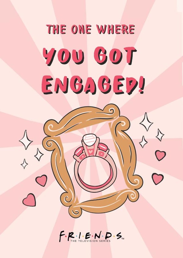 You Got Married! Friends tv show wedding card 1001 created by Cardology