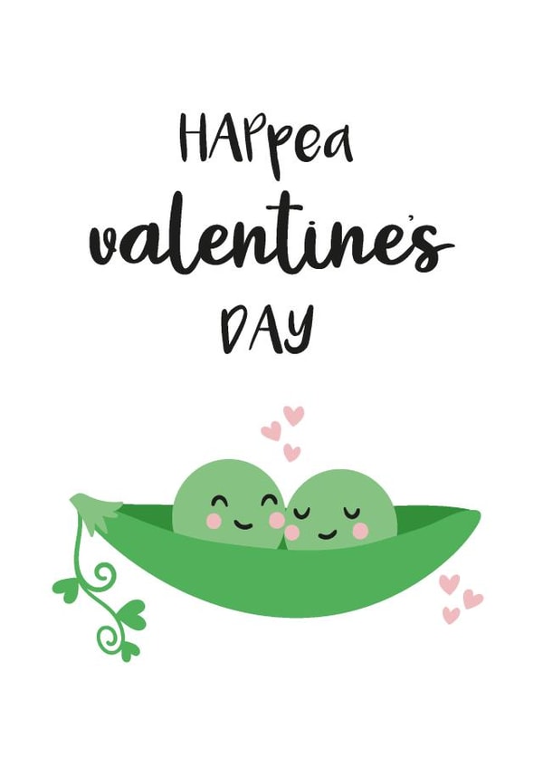 Happy Valentine's Day - Happea Food Pun Valentine's Card created by Gheetings Cards