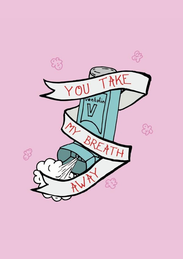 Asthma Inhaler Valentines Card created by Charlotte Rose