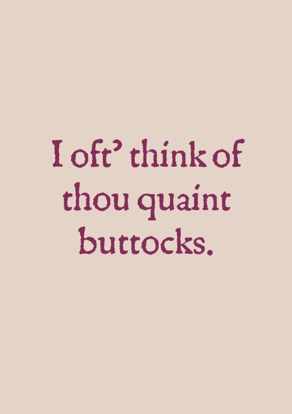 Funny And Rude Ye Olde Valentines Card 1004 created by Rowena 