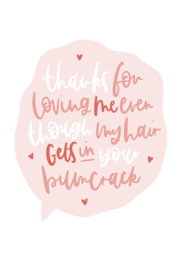 Thanks for Loving Me Funny Valentines Card created by Pincombe Prints