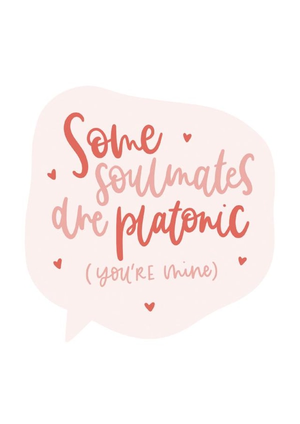 Platonic Soulmate Galentines Card created by Pincombe Prints
