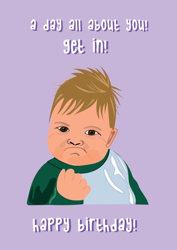 Meme Baby - Happy Birthday Card created by @Laura Lonsdale Designs