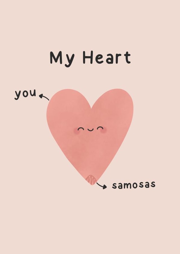 Samosa Valentines Day Card created by Posted With Maya