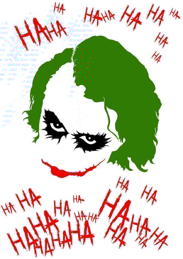 Dark Knight Joker Greeting Card created by The Savage Geek