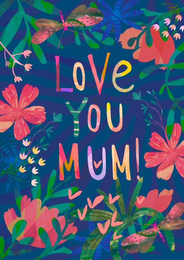 Classic Mothers Day Card - Mum - Flowers - Love You Mum | thortful