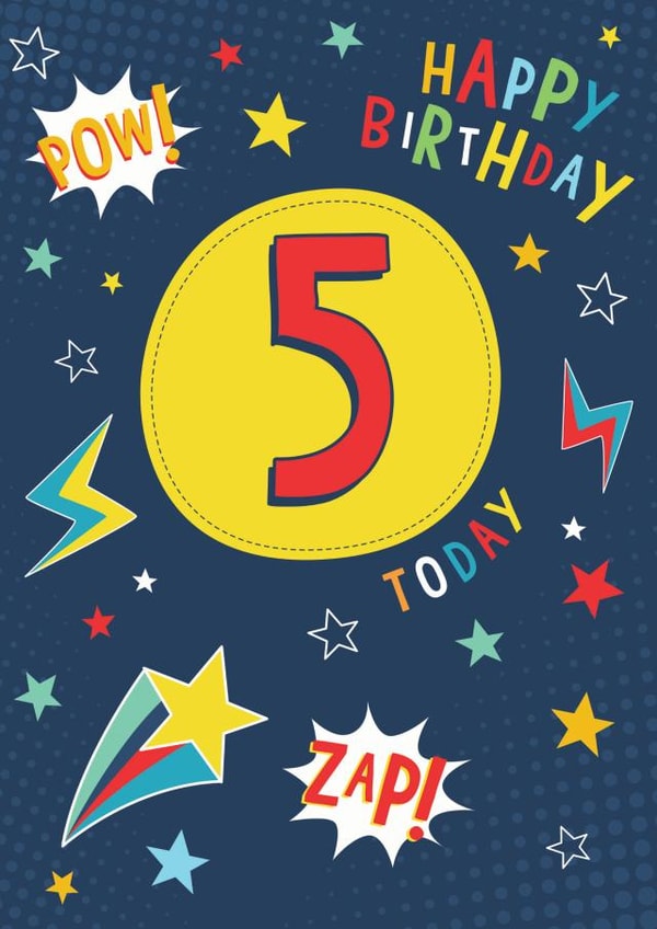 5 birthday card created by The Boy and the Bear