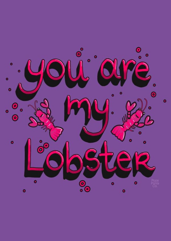 FRIENDS Lobster Valentine Card created by Hannah ~ Pops Prints Co.