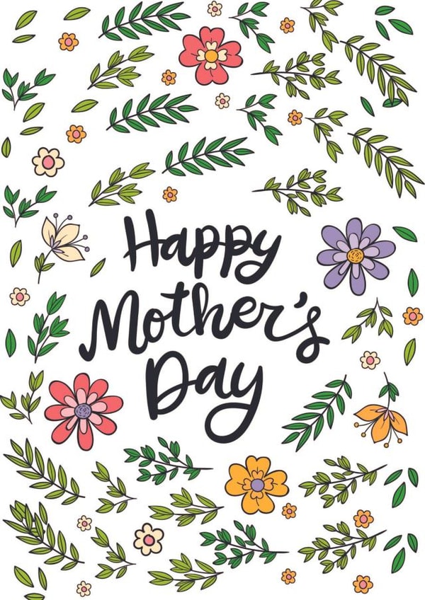 Classic Mothers Day Card - Flowers - Happy Mother's Day created by Thankful Cards