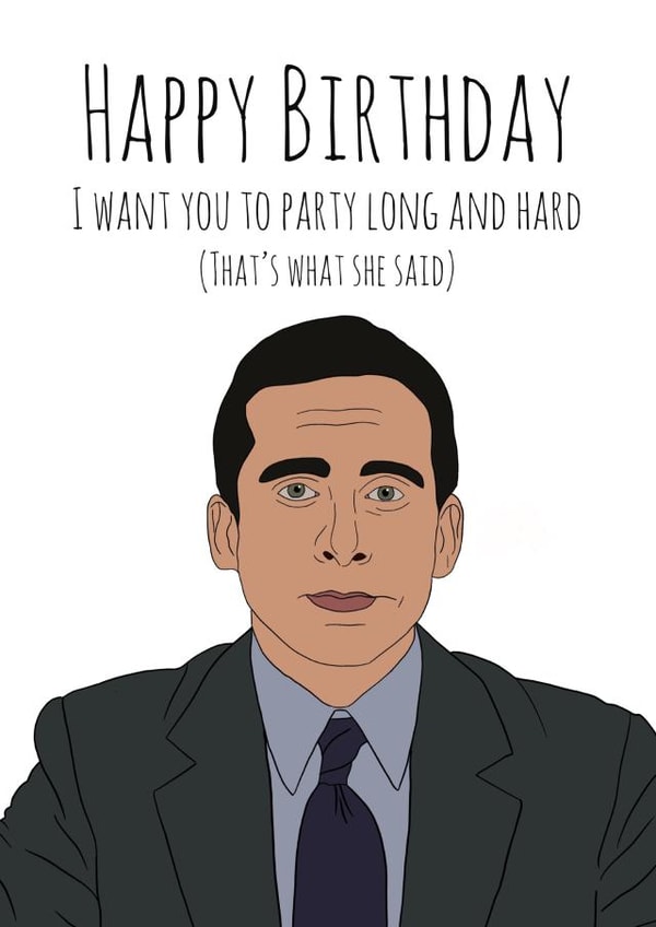 Michael Scott The office birthday card created by Chloe Page