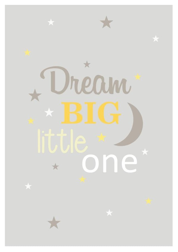 Dream big little one card created by Nutmeg Studio