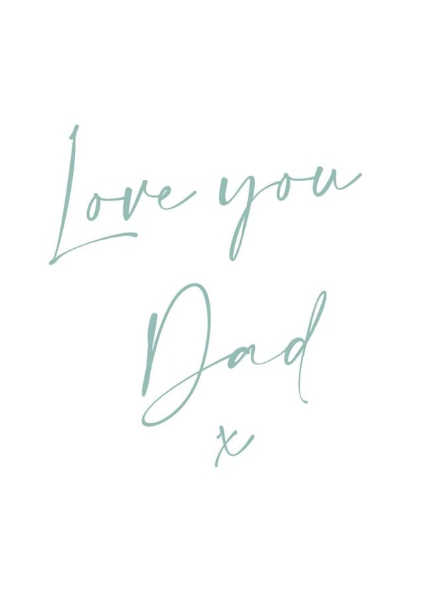 Love you Dad card created by Nutmeg Studio