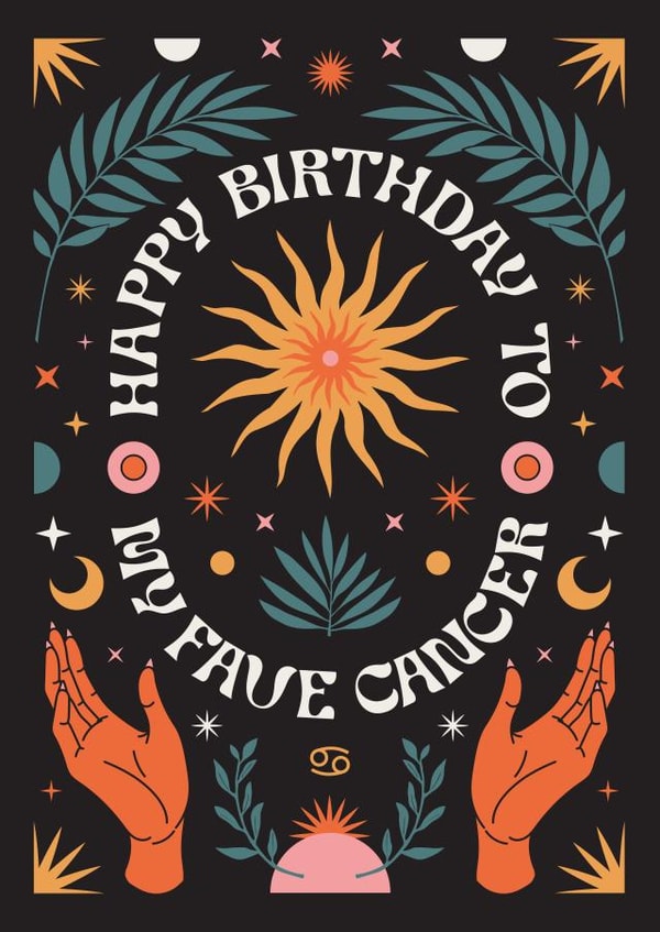 Happy Birthday To My Fave Cancer Card created by Oh Ellie Studio