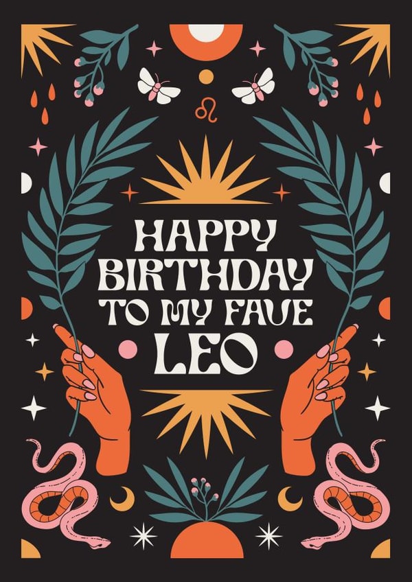 Happy Birthday To My Fave Leo Card created by Oh Ellie Studio