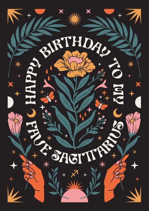 Happy Birthday To My Fave Sagittarius Card created by Oh Ellie Studio