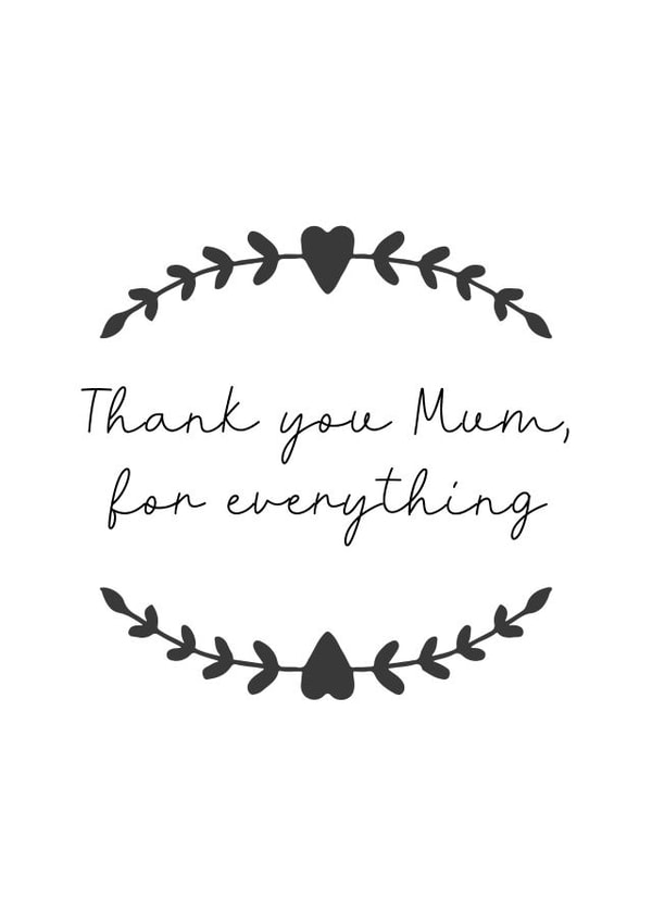 Thank you Mum Mother's Day card created by Audrey & Coco