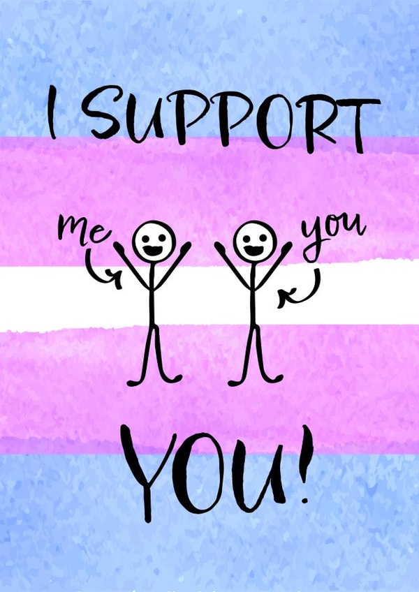 Transgender Support Card created by Truly Cherished