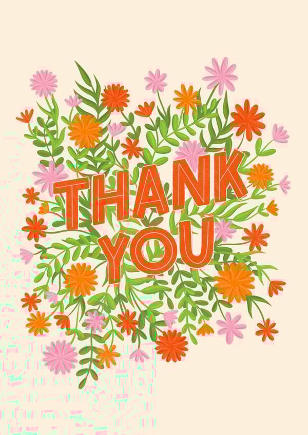 Thank You Floral Card created by Sarah Cowan