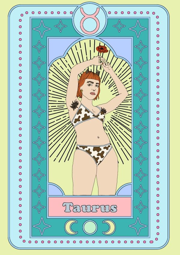 TAURUS BIRTHDAY CARD created by Emily Nash