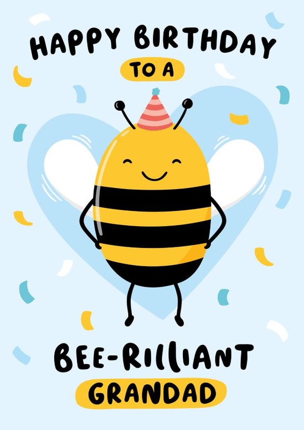 Bee-rilliant Grandad Birthday Card created by Macie Dot Doodles