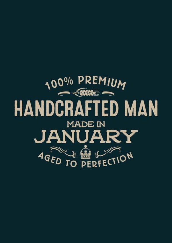 Handcrafted Man - January created by Duke & Sons