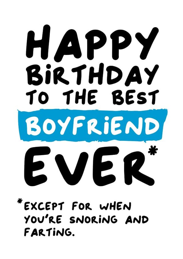 Best Boyfriend Birthday Card created by Waffle & Faff