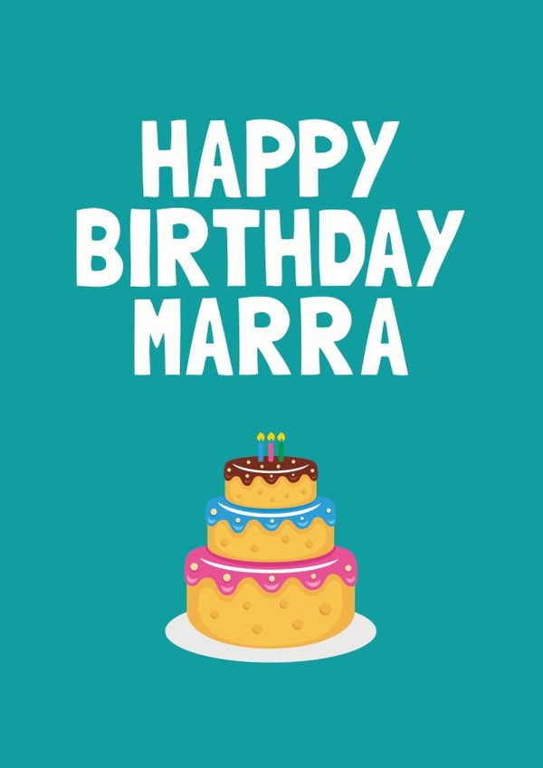 Cumbria Marra Happy Birthday Card created by Cumbria Guru