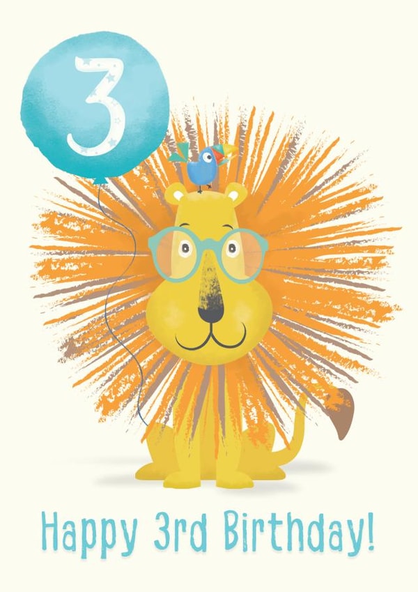 Lion 3rd Birthday Card created by Alexandra Elliot Designs