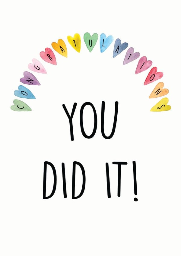 Congratulations, you did it, card created by Charlotte Wade